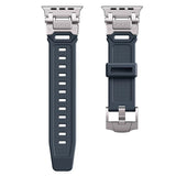 Apple Watch 42mm / 44mm / 45mm / 49mm - Rugged Silicone Strap with Flexible Metal Connector