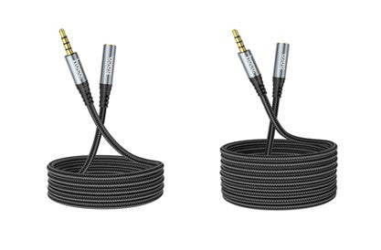 Hoco. UPA20 Fully Compatible 3.5mm Audio Extension Braided Cable (male to female) 100cm / 200cm