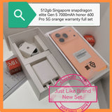 512gb Singapore honor 600 Pro 5G snapdragon 5 7000mAh warranty full set