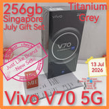 256gb July Gift Singapore Vivo V70 5G titanium grey warranty full set