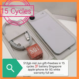 512gb Jun mid gift+freebies in 15 cycles 💯 battery Singapore apple iphone Air 5G white warranty full set