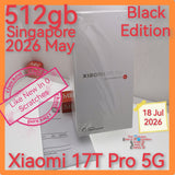 512gb Singapore May receipt Xiaomi 17T Pro 5G black warranty full set