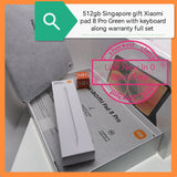 512gb Singapore Xiaomi pad 8 Pro with keyboard cover green pwp promo warranty full set