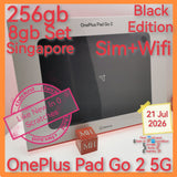 256gb 8gb Sim+WiFi July receipt Singapore OnePlus Pad Go 2 5G black warranty full set