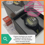 Original Authentic jun receipt Singapore Garmin forerunner 170 with freebies black warranty full set