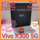 512gb 2028 warranty Singapore vivo x300 5G black with freebies warranty full set