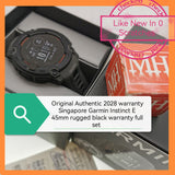 Original Authentic 2028 warranty Singapore Garmin Instinct E 45mm rugged black warranty full set
