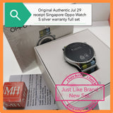 Original Authentic July 29 receipt Singapore oppo watch s silver warranty full set