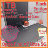 1tb oppo plan protection Singapore Oppo Find X9 Ultra 5G black snapdragon hasselblad camera Pwp Promo warranty full set