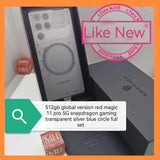 512gb global version red magic 11 pro 5G transparent silver snapdragon gaming full set
