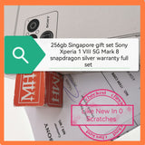 256gb gift set Singapore official Sony Xperia 1 VIII 5G Mark 8 snapdragon silver warranty full set