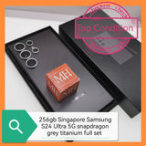 256gb Singapore Samsung S24 Ultra 5G snapdragon grey titanium full set