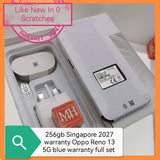 256gb 2027 Singapore Oppo Reno 13 5G blue warranty full set