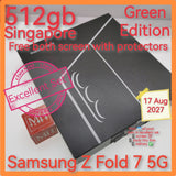 512gb Singapore Samsung Z Fold 7 5G snapdragon green edition full set