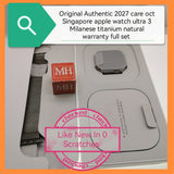 Original Authentic 2027 care oct Singapore apple watch ultra 3 Milanese titanium natural warranty full set