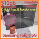 512gb Aug 25 Receipt Singapore official Samsung Fold 8 5G graphite warranty new set