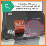 512gb Aug 25 Receipt Singapore official Samsung Fold 8 5G graphite warranty new set