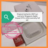 Original Authentic 2027 jun warranty Singapore apple Airpod 3 Pro white warranty full set