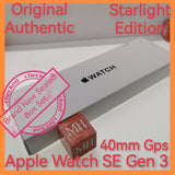 Original Authentic Singapore apple watch SE 3rd gen 40mm Gps starlight warranty new set