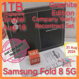 1tb Aug Singapore yearly Singapore Samsung Fold 8 5G graphite warranty full set