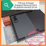 1tb Aug Singapore yearly Singapore Samsung Fold 8 5G graphite warranty full set