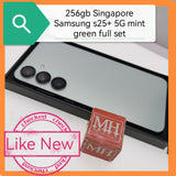 256gb Singapore Samsung Galaxy s25+ 5g mint green full set