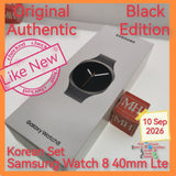 Original Authentic Korea Samsung watch 8 40mm Lte black full set