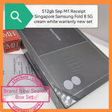 512gb Sep M1 Receipt Singapore Samsung Fold 8 5G cream warranty new set