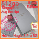 512gb Aug official receipt Singapore honor magic 8 Pro 5G black warranty full set