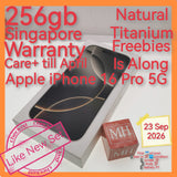 256gb 2027 care+ Singapore apple iphone 16 Pro 5G natural titanium freebies warranty full set