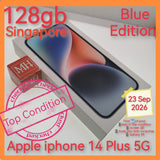 128gb Singapore apple iphone 14 Plus 5G blue full set