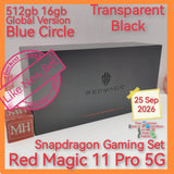 512gb 16gb global version red magic 11 pro 5g black blue liquid snapdragon gaming full set