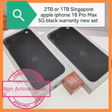 2TB 1TB official Singapore apple iphone 18 Pro Max 5G black sealed warranty new set