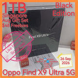 1tb +  freebies gift Aug official Singapore Oppo Find X9 Ultra 5G black snapdragon hasselblad camera warranty full set