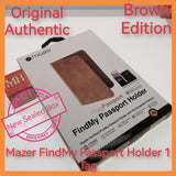 Original Authentic Mazer FindMy Passport Holder 1 Tag brown new set