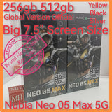7.5" big screen global version Nubia Neo 05 Max 5G yellow black silver new set