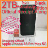 2TB Official Singapore apple iphone 18 Pro Max 5G black warranty new set