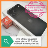 2TB Official Singapore apple iphone 18 Pro Max 5G black warranty new set
