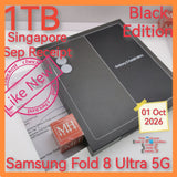 1tb Sep receipt Singapore Samsung Fold 8 Ultra 5G black snapdragon warranty full set