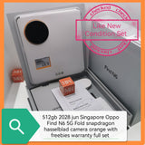 512gb 2028 jun Singapore Oppo Find N6 5G Fold snapdragon hasselblad camera orange warranty full set