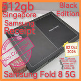 512gb Aug receipt Singapore Samsung Fold 8 5G graphite warranty full set