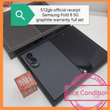 512gb Aug receipt Singapore Samsung Fold 8 5G graphite warranty full set