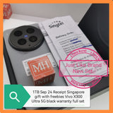1tb Sep 24 Receipt Singapore official Vivo X300 Ultra 5G black with freebies warranty full set