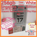 256gb sep gift with freebies Singapore Xiaomi Redmi Note 17 Pro Max 5G white warranty full set