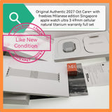 Original Authentic 2027 Oct Care+ with freebies Milanese apple Watch Ultra 3 49mm Cellular natural titanium warranty full set