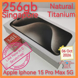 256gb Singapore apple iphone 15 Pro Max 5G natural titanium full set