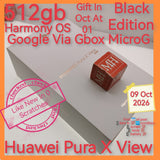 512gb Oct received official Huawei Pura X View black Gbox MicroG google full set