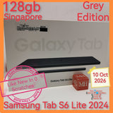 128gb Singapore Samsung Tab S6 Lite 2024 grey with along s pen full set