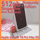 512gb Singapore apple iphone 18 Pro Max 5G burgundy warranty new set