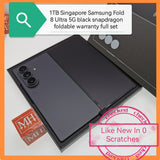 1024gb Singapore Samsung Fold 8 Ultra 5G black snapdragon foldable warranty full set